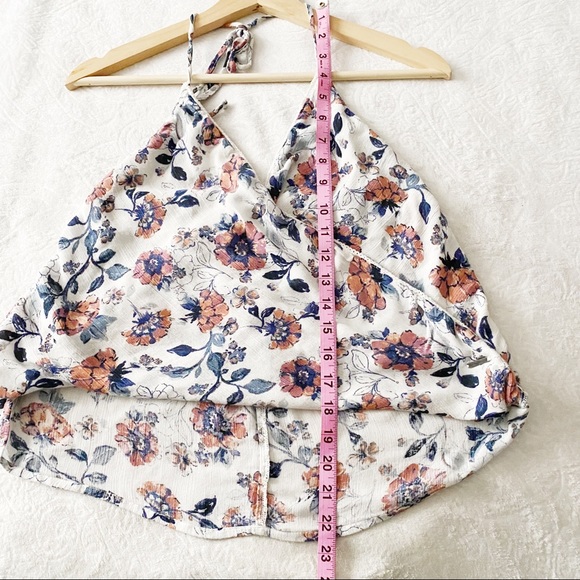 A&F Floral Print Surplice Halter Tank Top - Picture 5 of 12